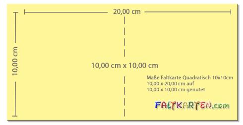 Doppelkarte - Faltkarte 10x10cm, 240g/m² in hellblau