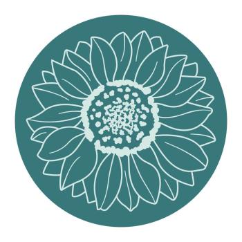 Spellbinders - Wachssiegel Stempel "Sunflower" Waxs Seal Stamp