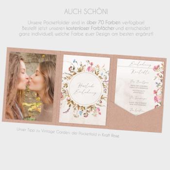 Pocketfold-Karte B6 Tripple Premium-Karton "Lichtgrau" Basic Line