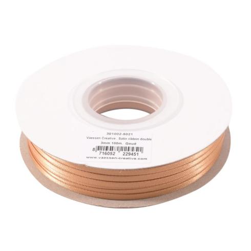 Preview: Vaessen Creative - Satinband 3mm 100m Rolle Hellbraun