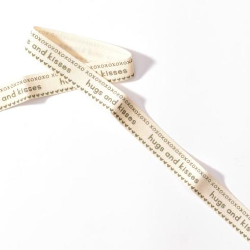 Preview: Vaessen Motivband/Text 15mm "Hugs And Kisses" 2m