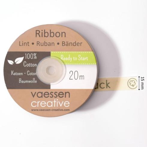 Preview: Vaessen Motivband/Text 15mm "Glück" 20m