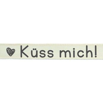 Vaessen Motivband/Text 15mm "Küss Mich!" 2m