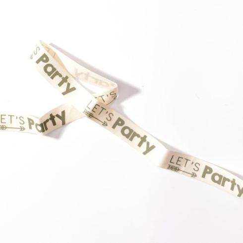 Preview: Vaessen Motivband/Text 15mm "Let's Party" 2m