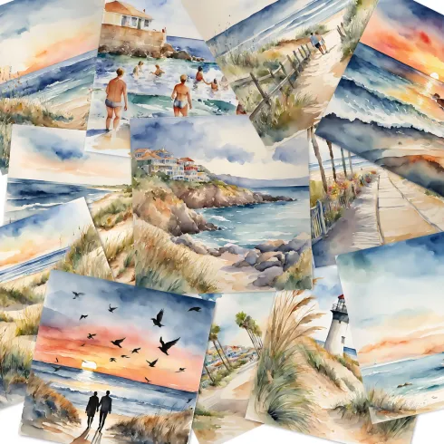 LaCreativ - Designpapier "Ein Tag am Meer" Paper Pack 6x6" - 24 Bogen