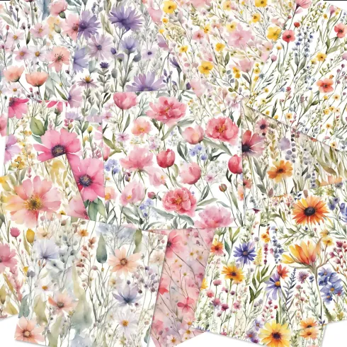 LaCreativ - Designpapier "Wildblumenglück" Paper Pack 6x6" - 24 Bogen