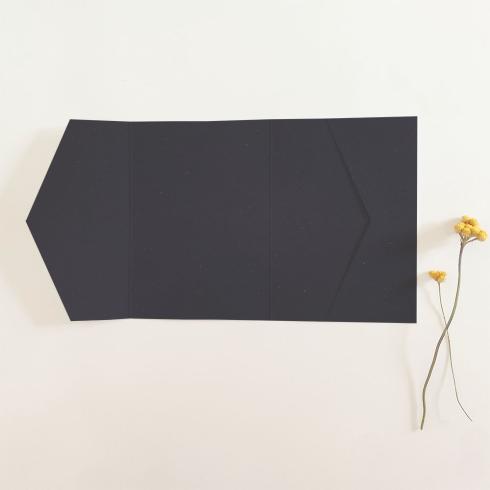 Pocketfold-Karte B6 seitlich Recycling "Kraft Saphirblau" Basic Line