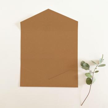Pocketfold-Karte DIN Lang Recycling-Karton "Kraft Braun" Basic Line