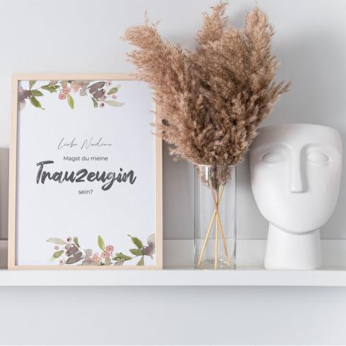 Spruchposter "Trauzeugin" | Geschenkidee | Personalisiert  | individuelles Bild | Wanddeko
