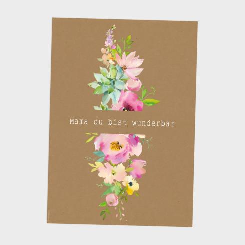 Preview: Spruchposter "Kraft Boho Pastell" | Geschenkidee | Personalisiert  | Muttertag | Wanddeko