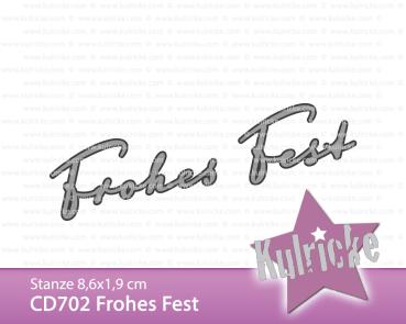 Kulricke Stanzschablone "Frohes Fest" Stanze - Craft Die | Stanze