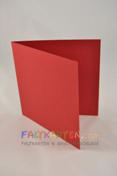 Doppelkarte - Faltkarte 15x15cm, 240g/m² in weihnachtsrot