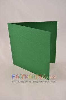 Doppelkarte - Faltkarte 15x15cm, 240g/m² in dunkelgrün