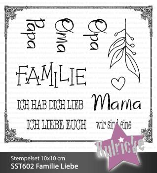 Kulricke Stempelset "Familien Liebe" Clear Stamp Motiv-Stempel