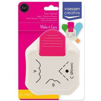 Preview: Vaessen Creative 3-in-1 Etiketten Eckenstanzer