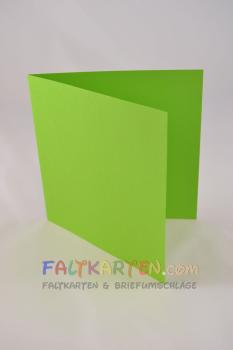 Doppelkarte - Faltkarte 15x15cm, 240g/m² in grasgrün