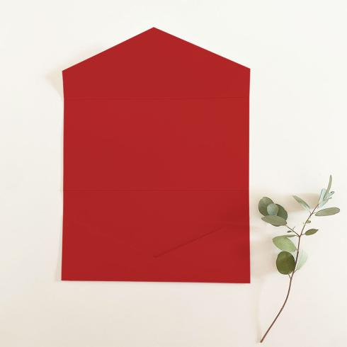 Pocketfold-Karte DIN Lang Premium-Karton "Rot" Basic Line