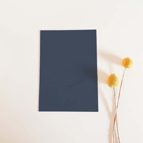 Simple-Pocket-Karte B6 Struktur-Karton "Struktur Irisblau"