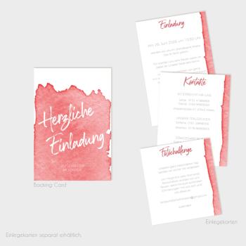 Preview: Backing-Card "Watercolor-Brush | Rot" 11x16