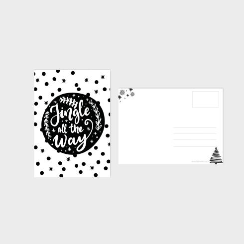 Preview: Weihnachtskarten-Bundle DIN A6 "Black White" | Grußkarten-Set | Postkarten