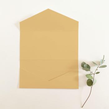 Pocketfold-Karte DIN Lang Premium-Karton "Cappuccino" Basic Line