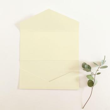 Pocketfold-Karte DIN Lang Premium-Karton "Hellcreme" Basic Line