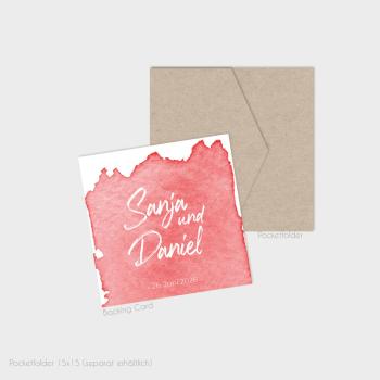 Preview: Einlegekarten-Bundle "Watercolor-Brush | Rot" Quadrat