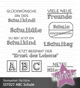 Kulricke Stempel "ABC Schule" Clear Stamp Motiv-Stempel