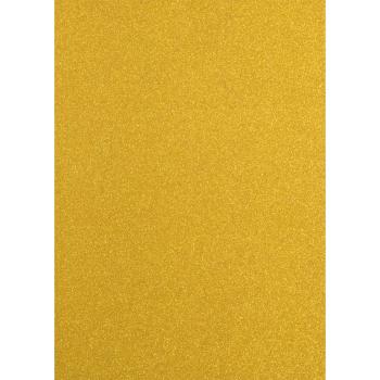  Florence - Glitzerpapier 5 Bogen A4 - Gelbgold - Selbstklebendes Glitzerpapier 