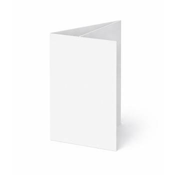 Trippelkarte - Leporello 220g/m² DIN B6 3-Fach in puderweiss