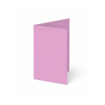 Trippelkarte - Leporello 210g/m² DIN A6 3-Fach in struktur blütenrosa