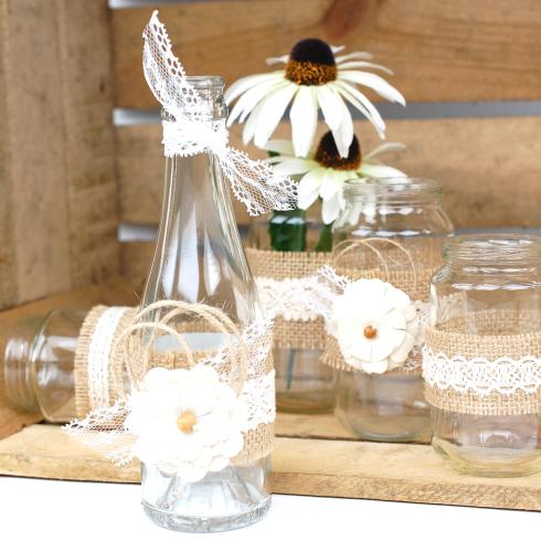 Preview: Vaessen Creative - Naturband - Assortiment Juten Band/Lace Naturel/Ivory - Ribbon