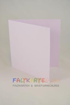 Doppelkarte - Faltkarte 15x15cm, 240g/m² in pastell-lila