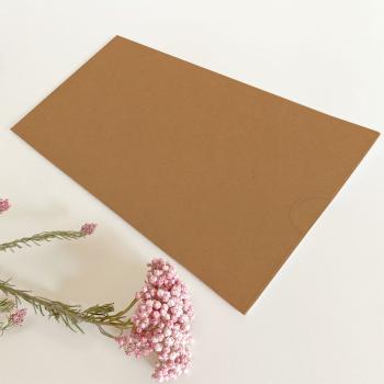 Einstecktasche DIN Lang Recycling-Karton "Kraft Braun" 