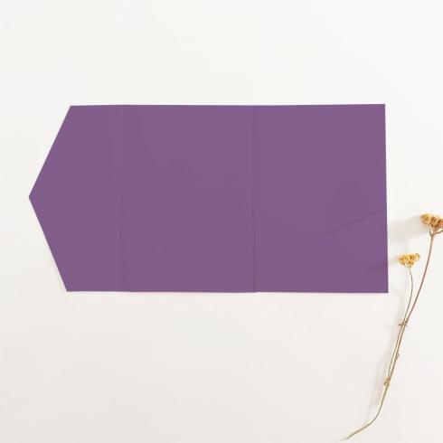 Pocketfold-Karte B6 Premium-Karton "Violett" Exklusiv Line