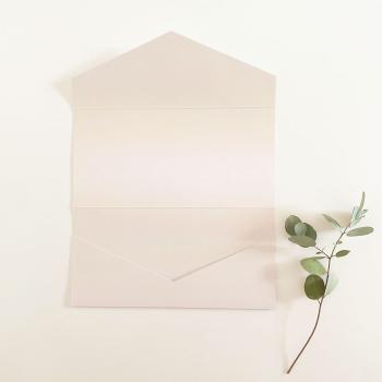 Pocketfold-Karte DIN Lang Premium-Karton "Metallic Champagner" Basic Line