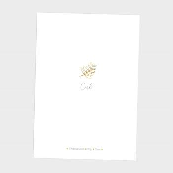 Preview: Metallicposter "Geburtsposter Pflanze" | Goldposter | Geburtstafel | Geburtsdaten | Geburt Geschenk