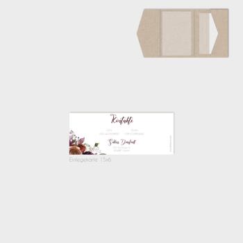 Einlegekarte "Boho Violett-Flower" 15x6