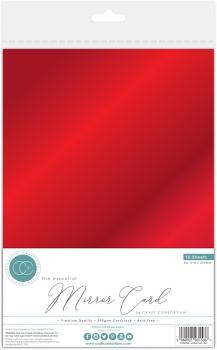 Craft Consortium - Spiegelkarton A4 "Red" Mirror Card - 10 Bogen