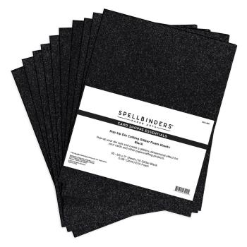 Spellbinders - Schaumstoffplatten Glitzer "Black" Glitter Foam Sheets