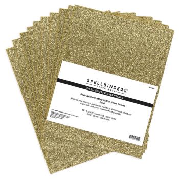 Spellbinders - Schaumstoffplatten Glitzer "Gold" Glitter Foam Sheets