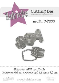 Kulricke Metall Stanzschablone Craft Die "ABC & Buch"