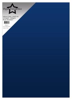 Paper Favourites - Spiegelkarton "Blue Obsidan" Mirror Card Matte A4 - 5 Bogen