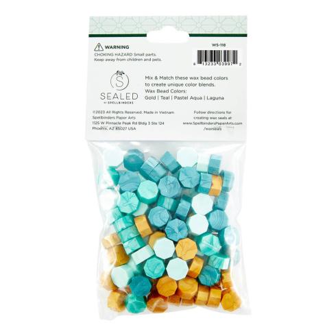 Preview: Spellbinders - Wachsperlen "Teal" Must-Have Wax Beads 