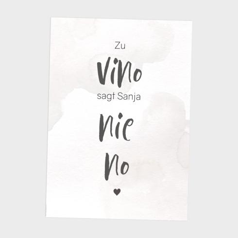 Preview: Spruchposter "Vino nie no" | Geschenkidee | Personalisiert  | individuelles Bild | Wanddeko