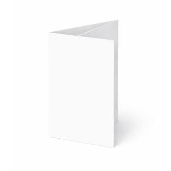 Trippelkarte - Leporello 240g/m² DIN B6 3-Fach in weiss