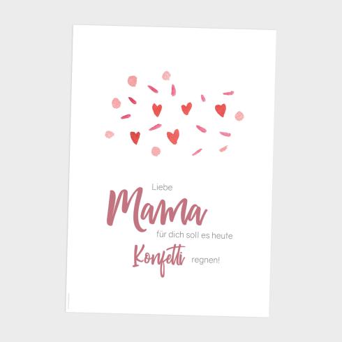 Preview: Spruchposter "Konfetti" | Geschenkidee | Personalisiert  | Muttertag | Wanddeko