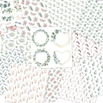 Preview: LaCreativ - Designpapier "Eukalyptusliebe" Paper Pack 6x6" - 24 Bogen