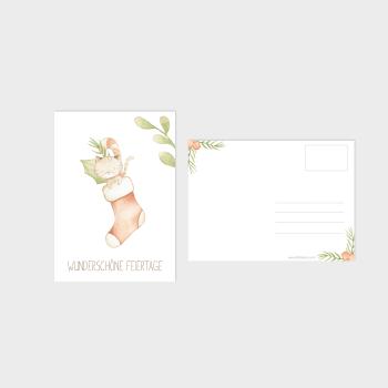 Preview: Weihnachtskarten-Bundle DIN A6 "Cute Christmas" | Grußkarten-Set | Postkarten