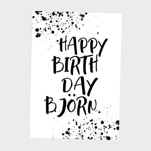 Preview: Spruchposter "Happy Birthday" | Geschenkidee | Personalisiert  | individuelles Bild | Wanddeko